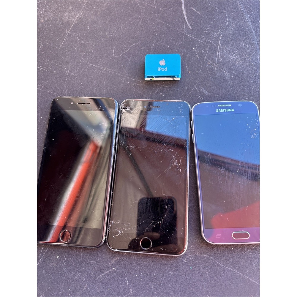FOR PARTS- Various Phones And iPod Lot Of 4 Untested